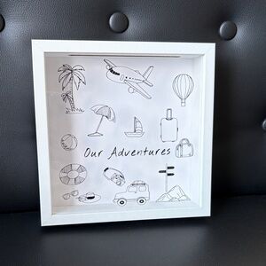 White Adventure Shadow Box Frame